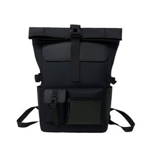 High Quality 17 Inch Custom Simple Waterproof Teenager Roll Top Outdoor School <b>Bags</b> Business Travel <b>Laptop</b> Backpack <b>for</b> <b>Men</b> - Product Image 1