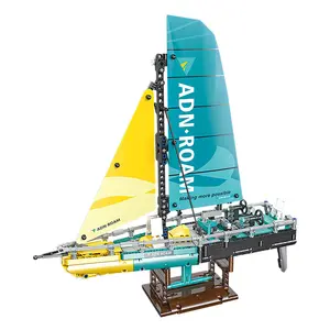Jouet éducatif, modèle de bateau <span class=keywords><strong>à</strong></span> voile, yacht, <span class=keywords><strong>bateaux</strong></span> et navires, bateau <span class=keywords><strong>à</strong></span> voile, décoration, jouet de construction, ensemble de blocs de construction - Product Image 1