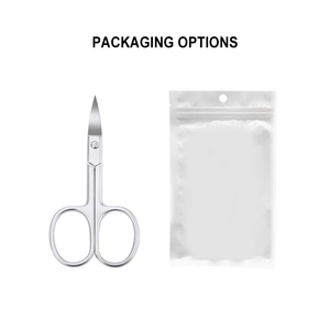 Venta al por mayor herramientas de maquillaje tijeras de manicura recortadora de cejas de acero inoxidable belleza tijeras curvas para cejas herramienta de cuidado Personal - Product Image 5