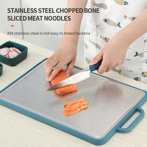 Kitchenware Two side stainless steel chopping board cutting board plastic package edge Vegetable Chopping Board