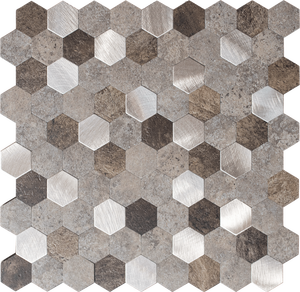 Hot 3d Decorative Wall Panel Peel and Stick <strong>Hexagon</strong> Metallic <strong>Wallpaper</strong> - Product Image 1
