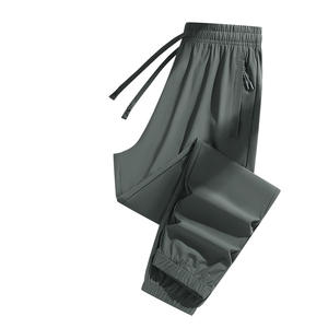 <span class=keywords><strong>Pantalon</strong></span> d'été en soie glacée anti-UV à séchage rapide, taille élastique, nouvelle collection pour femme, avec poches, décontracté, ample, respirant, coupe droite, pour homme - Product Image 5