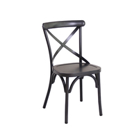 Fauteuil de jardin d'extérieur avec technologie de revêtement anti-rouille, chaise de forme croisée colorée