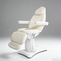 Mobilier de salon de beauté haut de gamme, table de massage entièrement blanche, lit de spa moderne, 3 moteurs électriques, lit de soin du visage et des cils
