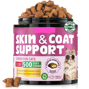Tự nhiên Omega 3 cho mèo khỏe mạnh da & áo Crunchy & Kem nhai với Omega 3 Biotin Vitamin E vật nuôi chăm sóc sức khỏe mèo bổ sung - Product Image 6