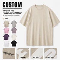 T-shirt streetwear pour homme, 100% coton, coupe oversize, épaules tombantes, effet vintage, 275 g/m², personnalisable avec logo, marque privée