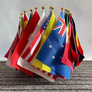 Custom 100% Polyester <b>Mini</b> <b>Hand</b> Flags Customized Sizes Digital Printing Custom Logo Any Design Small Country Flags - Product Image 3