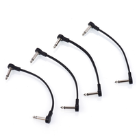 Nouveau produit en gros : Kit de câbles pour pédale d'effet de guitare avec connecteur plat et cordon à angle droit pour instrument de musique