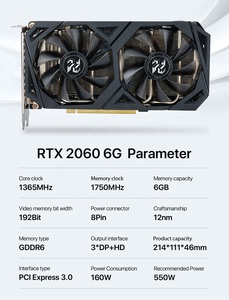 Tarjeta de Video Geforce RTX2060 Super 8GB GDDR6 Directo de Fábrica, Tarjeta Gráfica RTX2060 6GB con Doble Ventilador, Tarjeta de Pantalla, Kartu Grafis Gaming - Product Image 4