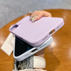 Màu Rắn Silicone Điện Thoại Di Động Trường Hợp Đối Với 12 13 14 15 16 Pro Siêu Mỏng Mềm TPU Chống Sốc Bìa - Product Image 6