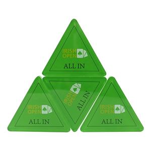 Botón de póker personalizado de alta calidad, Cartucho de <span class=keywords><strong>casino</strong></span> de acrílico triangular, con diseño <span class=keywords><strong>gratis</strong></span> de logotipo personalizado - Product Image 4