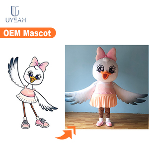 UYEAH personalizzato adulto coniglio mascotte Costume cartone animato Cosplay festa di pasqua coniglietto di dinosauro animale <span class=keywords><strong>per</strong></span> uso mascotte - Product Image 3