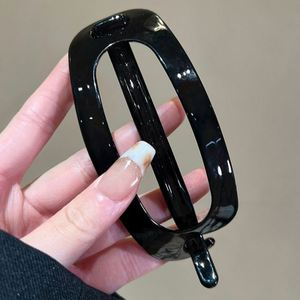 Simple Elegant Oval Crystal Hair <b>Clip</b> for Women Twist Detail Back Head Large Size Perfect Updos Voluminous Hairstyles Gift - Product Image 3