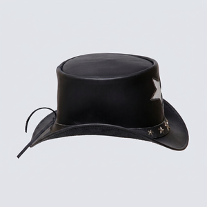 Chapeau de cowboy classique en cuir véritable, style western, pour ranch, équitation, rodéo, extérieur, mode, large bord, qualité artisanale - Product Image 1