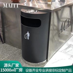 Poubelles murales semi-circulaires pour supermarchés, bureaux de vente immobilière, hôtels, centres commerciaux, entrées d'ascenseurs - Product Image 5