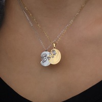 Femmes En Acier Inoxydable Géométrique Cheval Yeux Quadrilatère Sombre Tarot Pendentif Collier Zircon Incrusté Lumière Plaque Fine À La Mode
