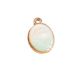 10 piezas por paquete: Nuevo colgante <span class=keywords><strong>de</strong></span> joyería <span class=keywords><strong>de</strong></span> <span class=keywords><strong>jade</strong></span> ovalado con efecto <span class=keywords><strong>de</strong></span> goteo <span class=keywords><strong>de</strong></span> aceite en aleación. - Product Image 5