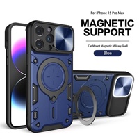 Funda para Tecno Camon 30S Pro 4G y para Infinix Zero 40 4G con Cubierta Trasera Deslizante para la Lente de la Cámara, Anillo Magnético y Soporte