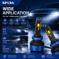 Ampoule de phare LED SFIDA V30 en alliage d'aluminium 150W, six tubes en cuivre, accessoires de voiture universels, sans erreur Canbus