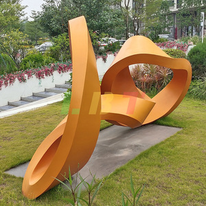 Escultura de Paisaje Irregular de Acero Inoxidable, Personalizada, Abstracta, Geométrica, para Montar en el Suelo, Decoración de Jardín - Product Image 2