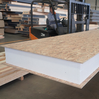 Panneaux isolants structurels modernes à haute valeur R en OSB et EPS pour système de construction préfabriquée SIP de maison passive