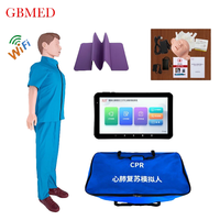 Mannequin de formation RCP sans fil pour adultes, logiciel d'évaluation préinstallé sur clé USB, tablette non incluse, pour les hôpitaux et les premiers secours infirmiers