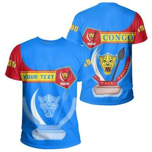 África Congo Valley Ropa indígena Tropical Transpirable Sudor Bleed Camiseta de alta calidad Imprimir-bajo demanda Camisa de hombre - Product Image 5