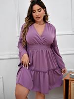 2022 vêtements pour femmes en vrac grande taille robes pour femmes, cou froncé Vestidosplus taille robes élégantes