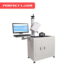 Perfecte Laser Rotatie Controlesysteem Multifunctionele Horizontale Metalen Flens Dot Pin Pneumatische Markeermachine Met Computer