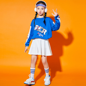 Costumes de cheerleading à manches longues pour enfants pour les élèves du primaire lors des costumes de performance de la réuni - Product Image 5