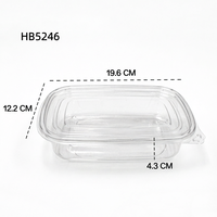 Boîte d'emballage alimentaire en plastique transparent PET, récipient à salade avec couvercle pour conserver les fruits frais, boîte d'emballage en plastique pour la laitue et les légumes