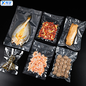 Sacs d'emballage alimentaire sous vide transparents OEM personnalisés, sacs de conservation en PE de qualité alimentaire à compression pour sandwichs, fruits de mer, saumon, fruits - Product Image 5