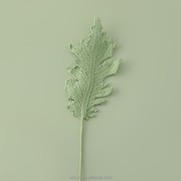 Décoration d'intérieur en gros : Végétation artificielle, garniture florale, bouquet de fleurs au crochet fait main, branche de feuille de corail en fil chenille