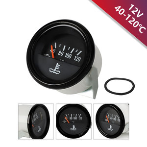 Jauge de température de l'eau, 2 pouces, 52mm, cadran noir, anneau noir, 40-120, pour mise à niveau du tableau de bord de voiture 12V - Product Image 4