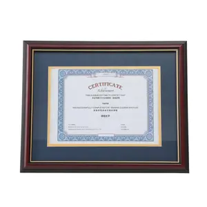 8.5*11 Hoge Kwaliteit Custom Mdf Houten Diploma Frame 11X14 Inch Zonder Mat Voor Documenten Certificaten Display foto Foto