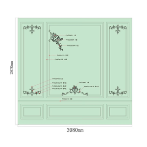 Moulures murales en polyuréthane, ensemble complet, décoration murale intérieure, style <span class=keywords><strong>Orac</strong></span> <span class=keywords><strong>Decor</strong></span>. - Product Image 1