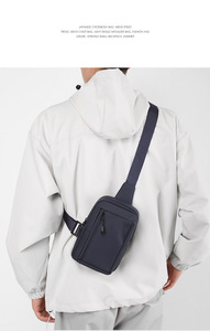 Bolsa de Pecho Impermeable de Nailon con Cierre para Hombre, para Correr y Caminar al Aire Libre, de Gran Capacidad, Venta al Por Mayor - Product Image 6