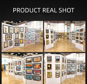 NGHỆ THUẬT mô-đun Gallery Bảng hiển thị di chuyển gấp phân vùng nghệ thuật triển lãm trưng bày đứng bán buôn - Product Image 5