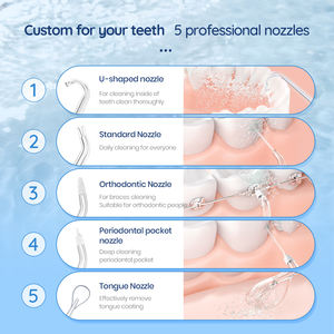 <span class=keywords><strong>Mornwell</strong></span>-<span class=keywords><strong>irrigador</strong></span> de agua portátil inalámbrico, dispositivo de limpieza Dental, Oral, IPX7, 4 modos, 2022 ml, 260 - Product Image 4