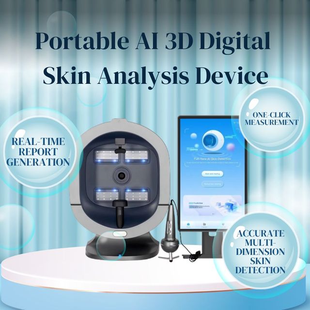 Scalp and Facial Diagnostic Analyzer Desktop Machine with Full Face Scanner Digital Skin Analyzer for Salon Use AI Skin Analysis