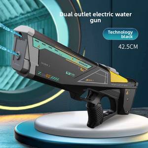 ปืนฉีดน้ำพลาสติกไฟฟ้ารูปฉลาม สำหรับเทศกาลสงกรานต์ พร้อมไฟ ของเล่นอัตโนมัติ ความจุสูง สำหรับเด็กอายุ 2-4 ปี - Product Image 5