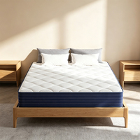 Matelas hybride King Size à ressorts ensachés avec mousse à fermeté moyenne, enroulé dans une boîte, housse en tissu tricoté pour hôtel, maison, chambre à coucher