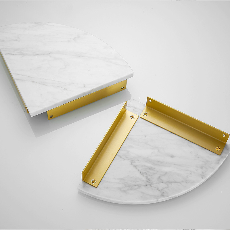Aleda Quick Shelf, Série II, étagère D'angle En Marbre Sable Clair