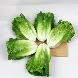 Laitue verte artificielle réaliste, fausse laitue romaine, légume artificiel réaliste, accessoire de décoration pour présentation alimentaire en cuisine - Product Image 6