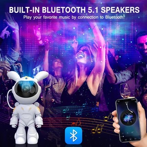 Proyector Inteligente de Galaxia con Luz de Estrellas, Proyector Giratorio de Nebulosas y Estrellas, Decoración con Proyección de Cielo Estrellado para Dormitorio, Conejito Adorable - Product Image 5