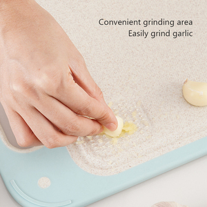 Hai mặt thép không gỉ rơm lúa mì thớt chống ẩm rau thịt thớt với máy xay gừng tỏi - Product Image 5