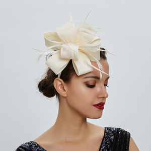 High Quality Colorful Fascinator <strong>Hat</strong> for <strong>Women</strong> Tea Party <strong>Wedding</strong> Headband Feather Cocktail Headwear Hair Clip for Girls - Product Image 5