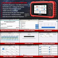 Lecteur de codes OBD2 CRP123X avec diagnostic de 4 systèmes et mise à jour Wi-Fi pour les modèles Civic, Camry, Q5, Corolla, X3