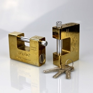 <span class=keywords><strong>Cadenas</strong></span> rectangulaire protégé poli or de haute qualité avec 5 clés d'ordinateur serrure de bloc de titane - Product Image 6