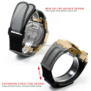 Kit de modification GMAS2100, boîtier en acier inoxydable, bracelet en nylon léger et confortable, compatible avec la montre <span class=keywords><strong>GMA</strong></span>-<span class=keywords><strong>S2100</strong></span>, remplacement par fermeture auto-agrippante - Product Image 3